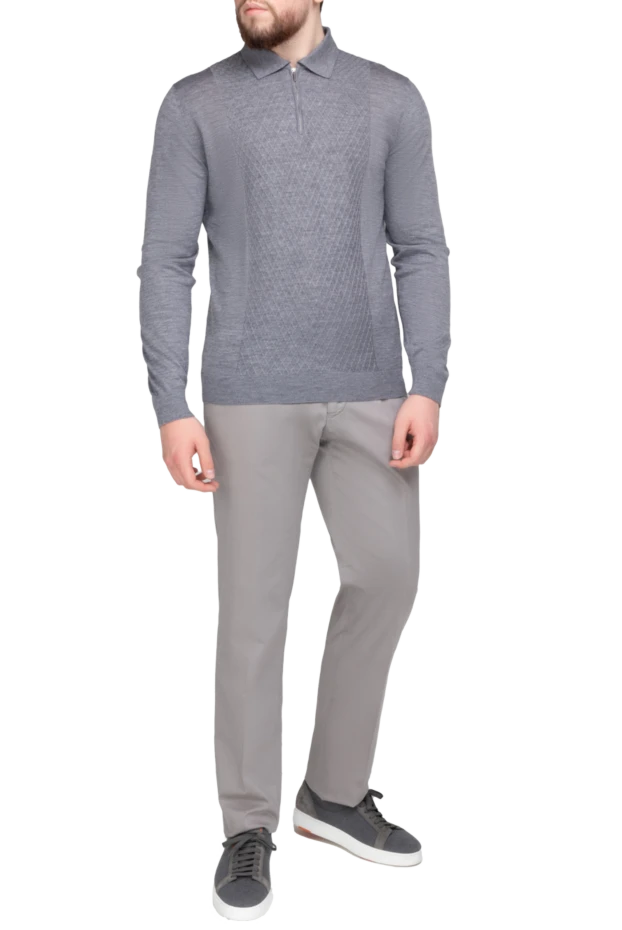 Marco Pescarolo чоловічі штани в стилі smart-casual з бавовни 195559 - фото 2