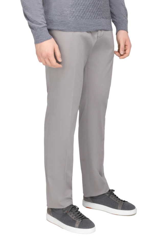 Marco Pescarolo чоловічі штани в стилі smart-casual з бавовни 195559 - фото 3
