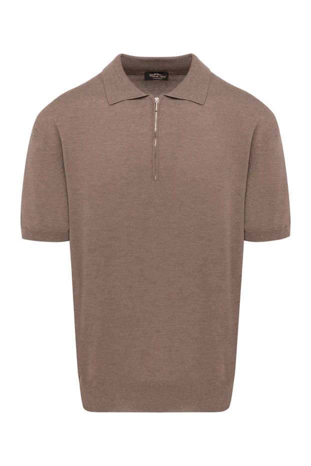 Cesare di Napoli polo from cotton brown men's 150208 - photo 1