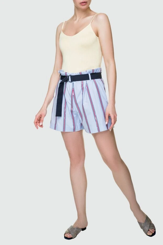 Blue cotton shorts for women - photo 2
