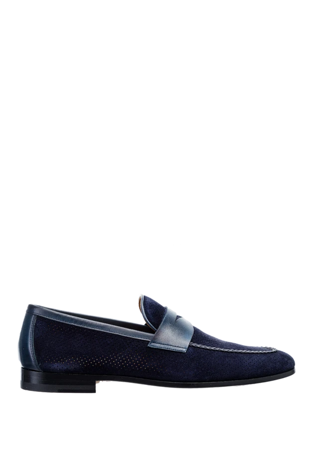 Magnanni man blue suede loafers for men 150327 - photo 1