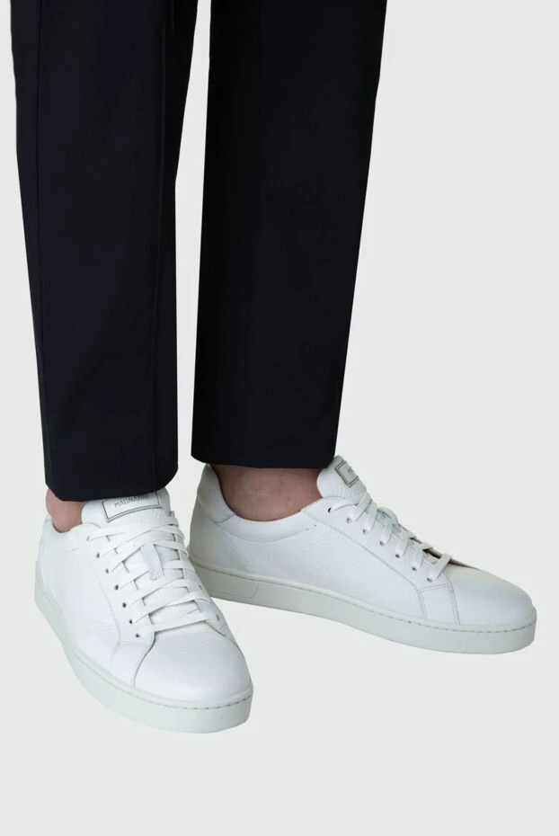 Magnanni мужские кроссовки из кожи белые мужские купить с ценами и фото 150328 - фото 2