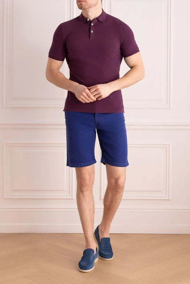 Brunello Cucinelli cotton polo shirt purple for men 150346 - photo 2