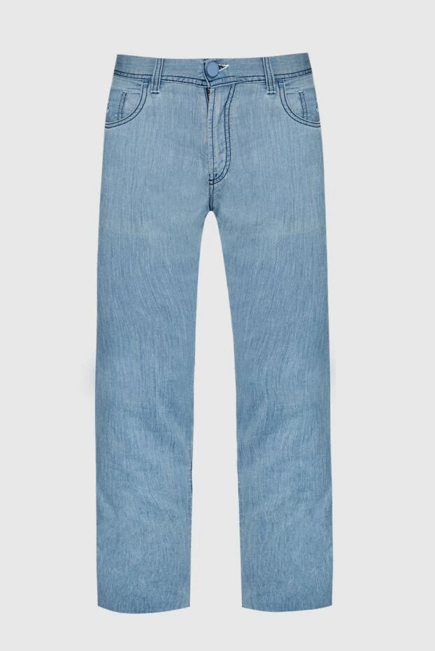 Scissor Scriptor мужские джинсы из хлопка и полиамида голубые мужские купить с ценами и фото 150417 - фото 1