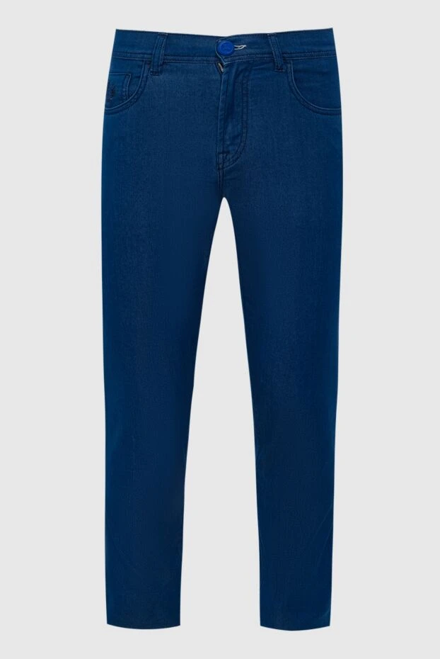 Scissor Scriptor мужские джинсы из хлопка и шелка синие мужские купить с ценами и фото 150423 - фото 1