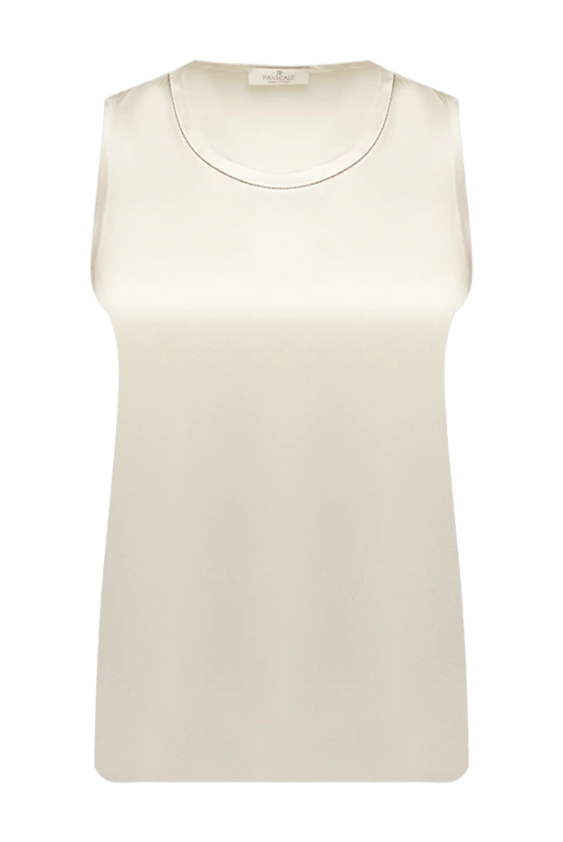 Panicale женские блузка из шелка белая женская купить с ценами и фото 150427 - фото 1