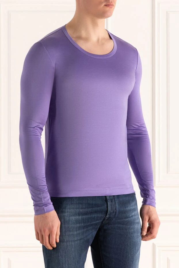 Zilli man violet cotton shirt for men 150654 - photo 3