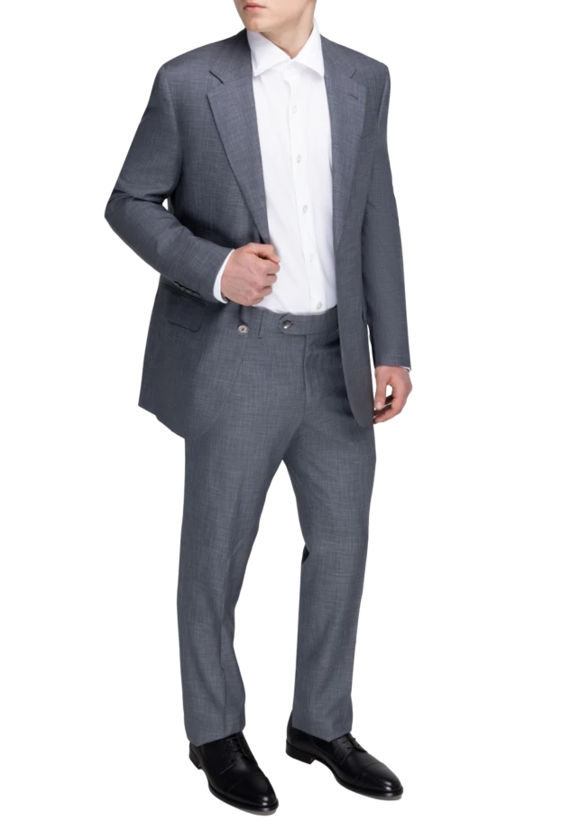 Stefano Ricci костюм чоловічий з вовни та шовку сірий 150511 - фото 2