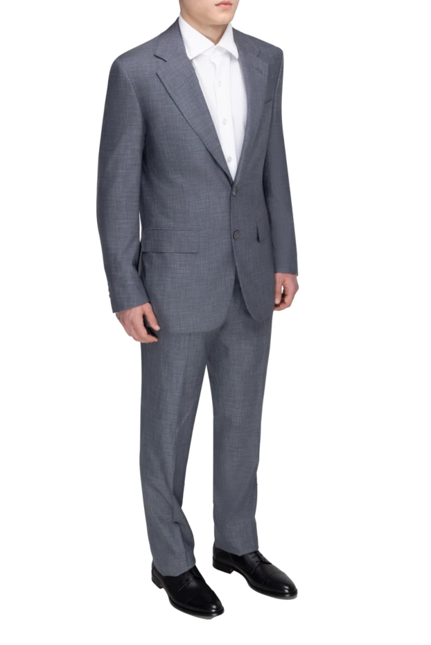 Stefano Ricci костюм чоловічий з вовни та шовку сірий 150511 - фото 3
