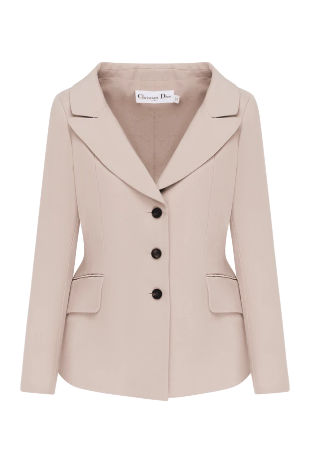 Beige silk jacket for women