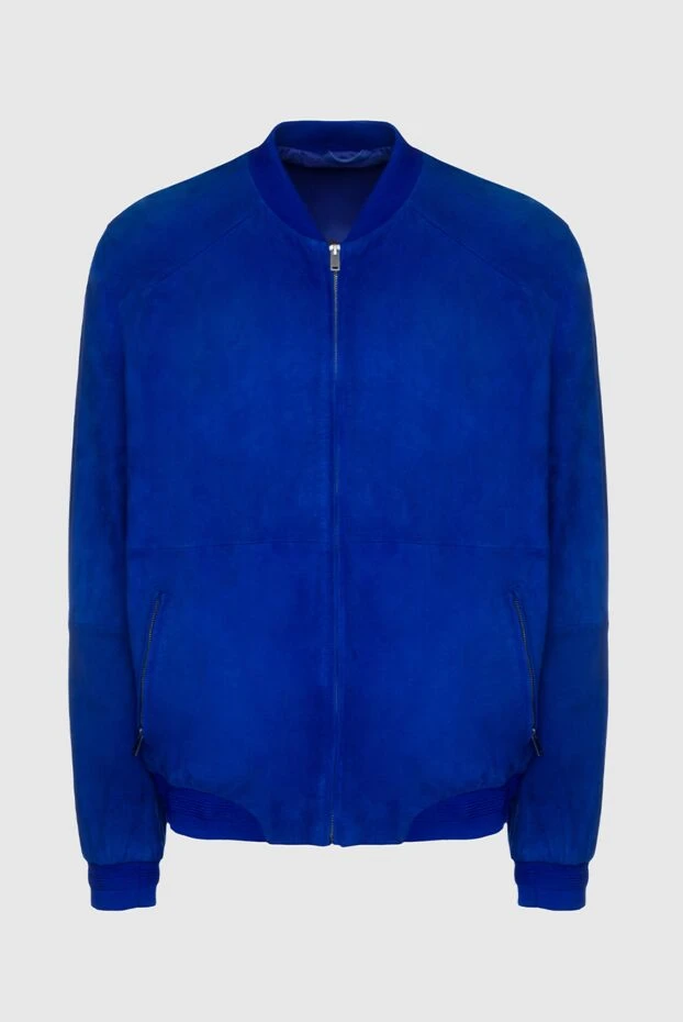 Cesare di Napoli man blue suede jacket for men buy with prices and photos 150564 - photo 1