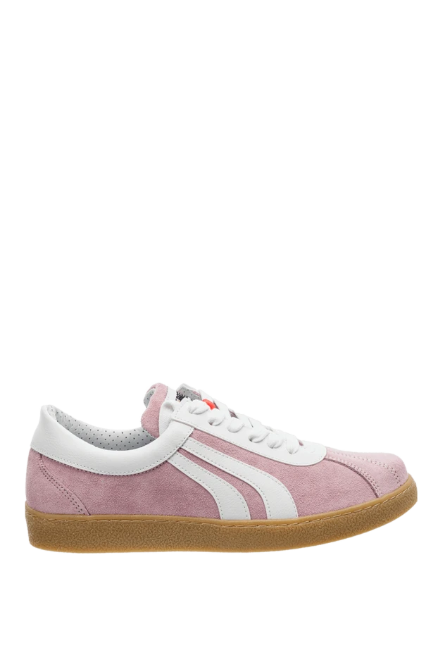 Mecap women's suede sneakers with white inserts in pink 150571 - photo 1