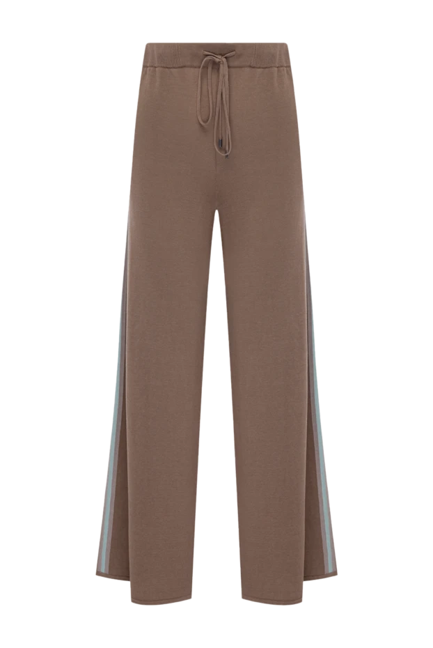 Re Vera woman brown silk and linen trousers for women buy with prices and photos 150595 - photo 1