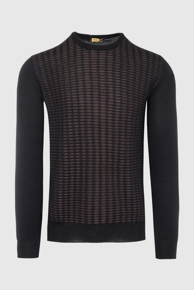 Zilli man black cashmere and silk jumper for men buy with prices and photos 150625 - photo 1