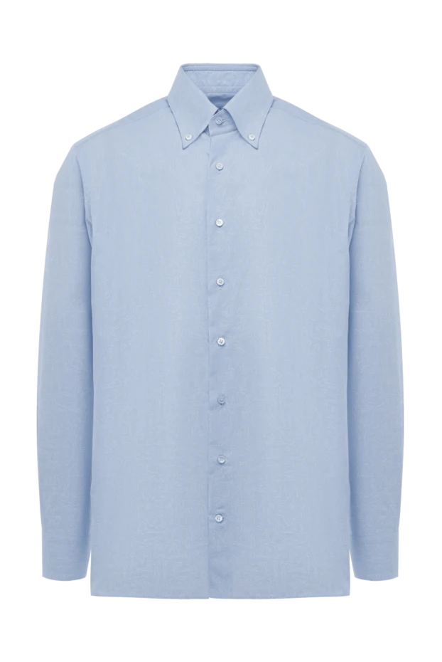 Zilli blue cotton shirt for men 150640 - photo 1