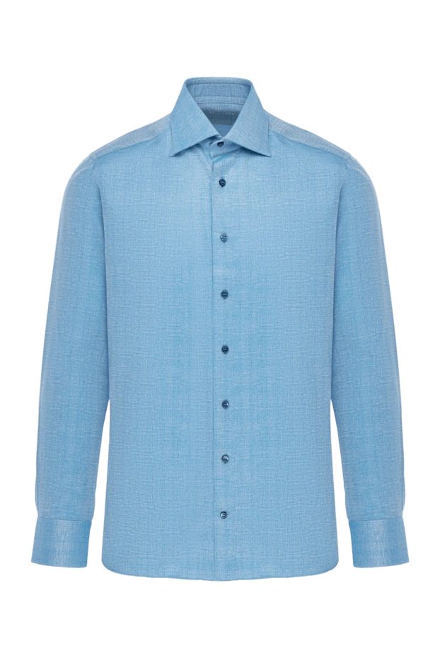 Zilli мужские сорочка из хлопка голубая мужская купить с ценами и фото 150642 - фото 1