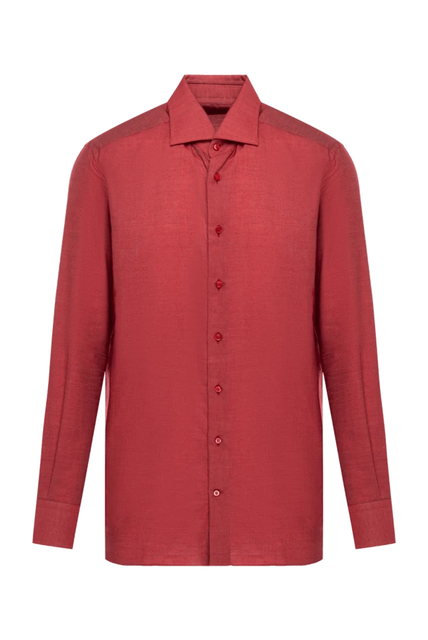 Zilli мужские сорочка из кашемира и хлопка красная мужская купить с ценами и фото 150644 - фото 1