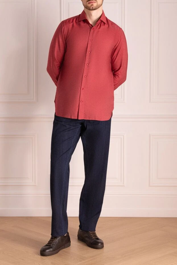 Zilli man red cashmere and cotton shirt for men 150644 - photo 2