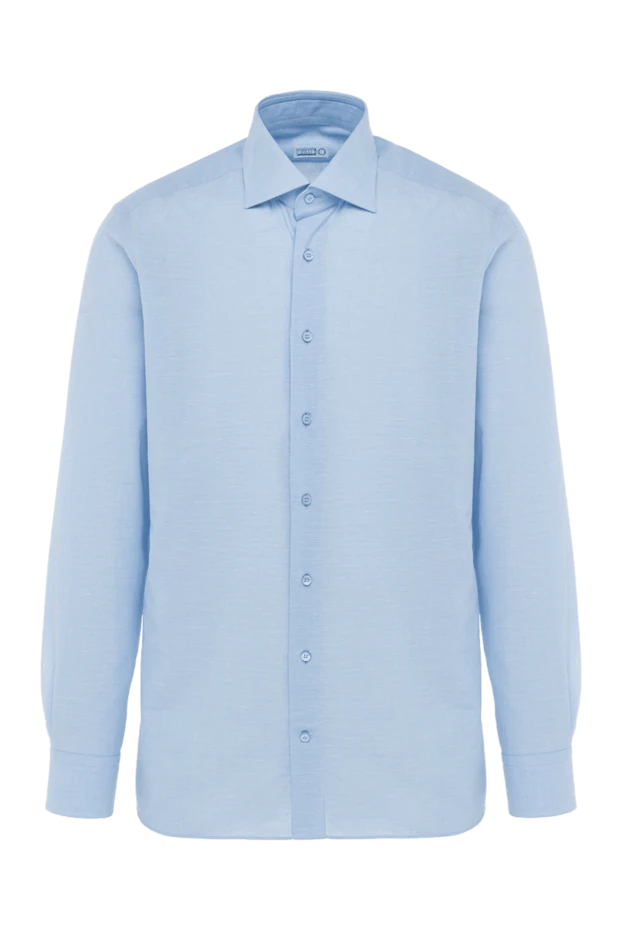 Zilli мужские сорочка из хлопка голубая мужская купить с ценами и фото 150652 - фото 1