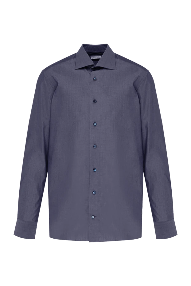 Zilli мужские сорочка из хлопка фиолетовая мужская купить с ценами и фото 150653 - фото 1