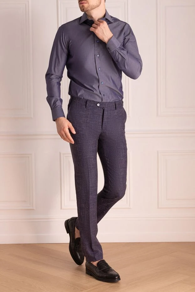 Zilli man violet cotton shirt for men buy with prices and photos 150653 - photo 2