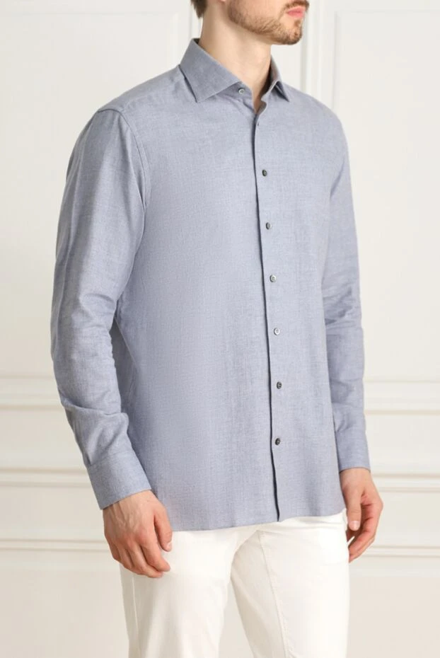 Zilli man gray cotton and cashmere shirt for men 150670 - photo 3