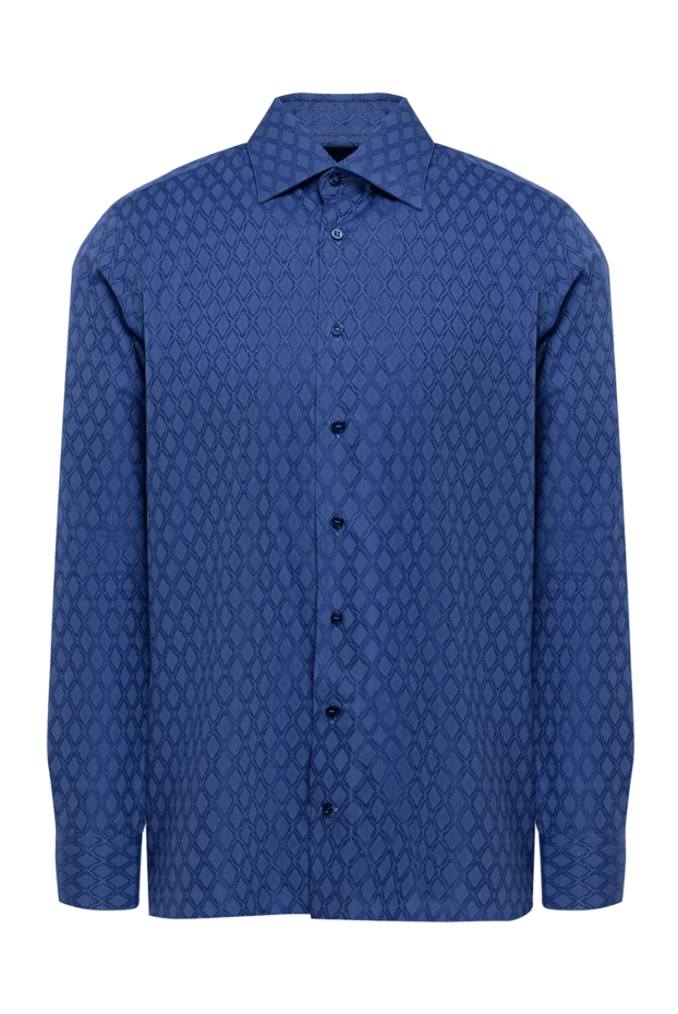 Zilli мужские сорочка из хлопка фиолетовая мужская купить с ценами и фото 150659 - фото 1