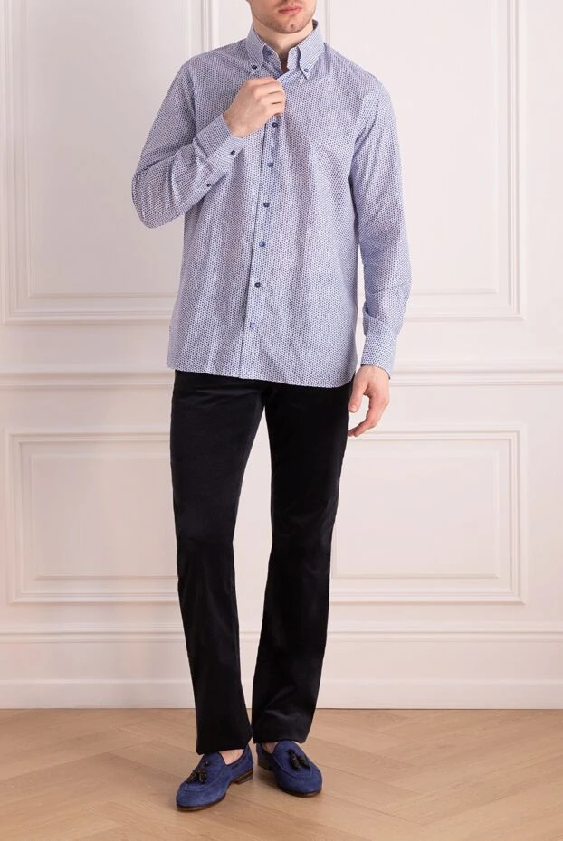 Zilli man blue cotton shirt for men buy with prices and photos 150661 - photo 2