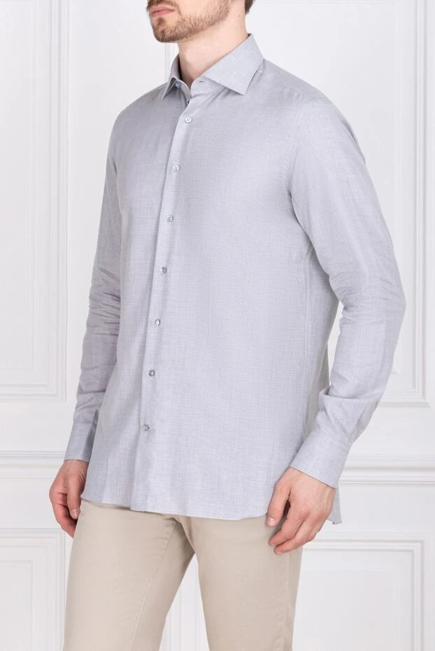 Zilli man gray cotton and cashmere shirt for men 150670 - photo 3