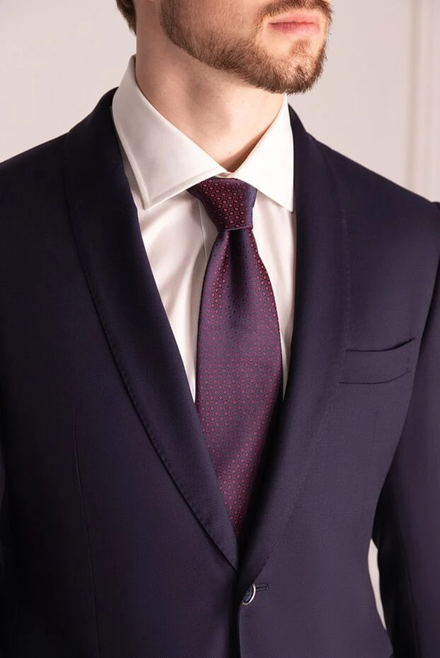 Italo Ferretti мужские галстук из шелка фиолетовый мужской купить с ценами и фото 150714 - фото 2