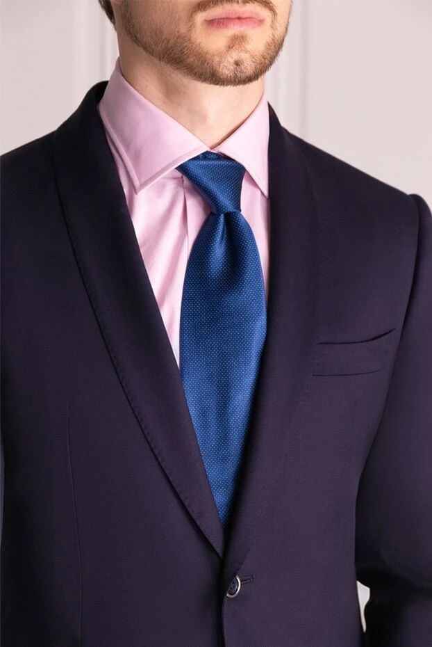 Italo Ferretti мужские галстук из шелка синий мужской купить с ценами и фото 150720 - фото 2