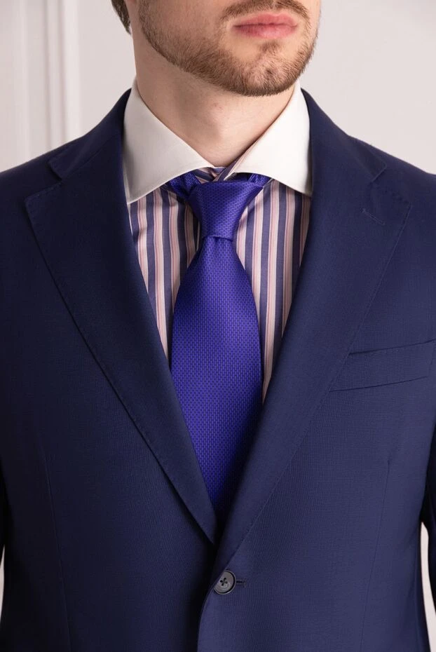 Italo Ferretti мужские галстук из шелка фиолетовый мужской купить с ценами и фото 150725 - фото 2