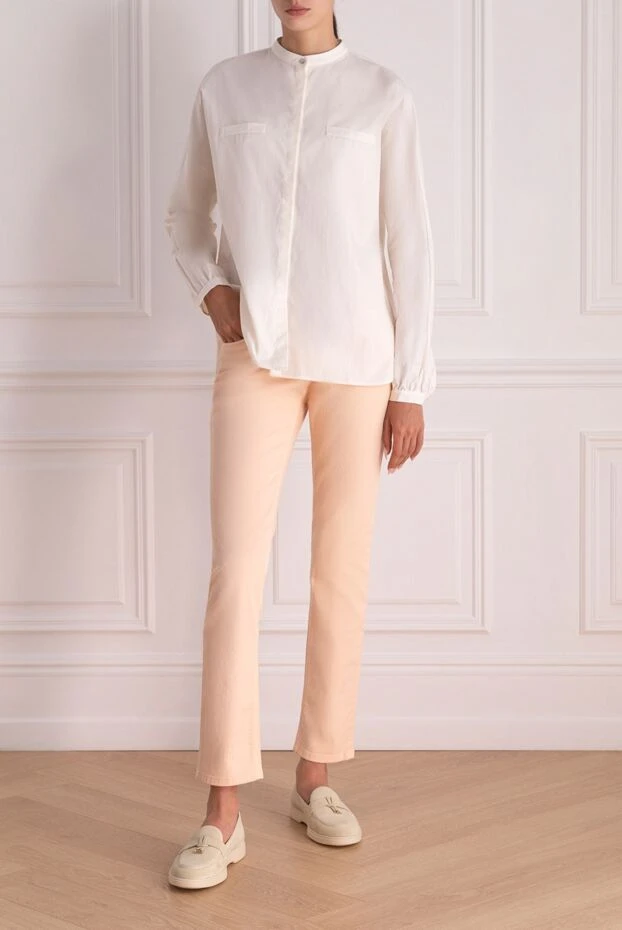 Loro Piana woman beige cotton trousers for women buy with prices and photos 150777 - photo 2