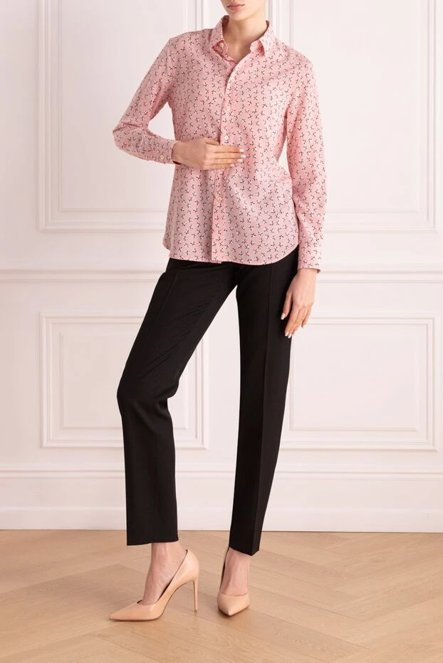 Saint Laurent жіночі блуза з шовку рожева жіноча купити фото з цінами 150806 - фото 2