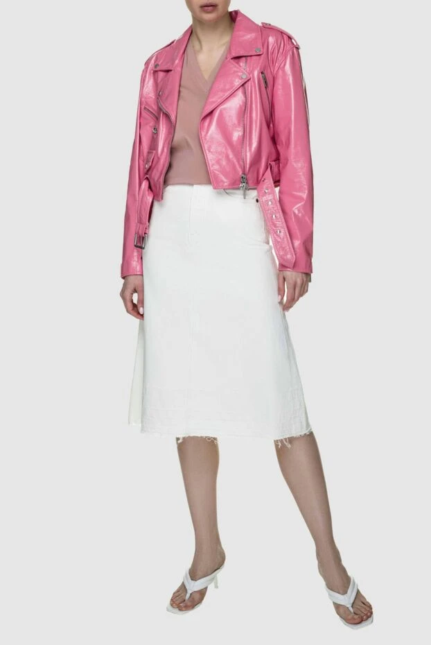 DROMe женские куртка из натуральной кожи розовая женская купить с ценами и фото 150822 - фото 1