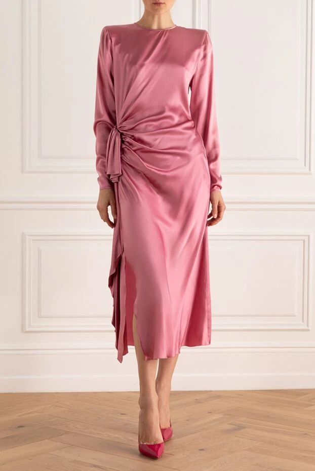 Alessandra Rich женские платье из шелка розовое женское купить с ценами и фото 150835 - фото 2