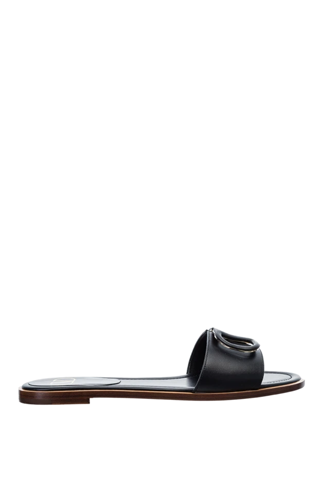 Valentino woman black leather flip-flops for women buy with prices and photos 150847 - photo 1