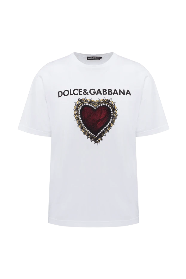 Dolce & Gabbana чоловічі футболка з бавовни біла чоловіча купити фото з цінами 150855 - фото 1