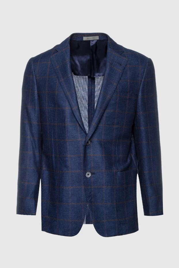 Corneliani man blue silk and cotton jacket for men buy with prices and photos 150868 - photo 1