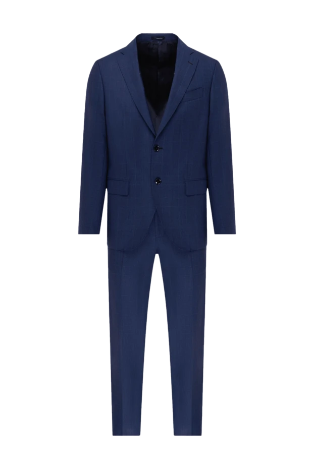 Sartoria Latorre мужские костюм мужской из шерсти синий купить с ценами и фото 150869 - фото 1