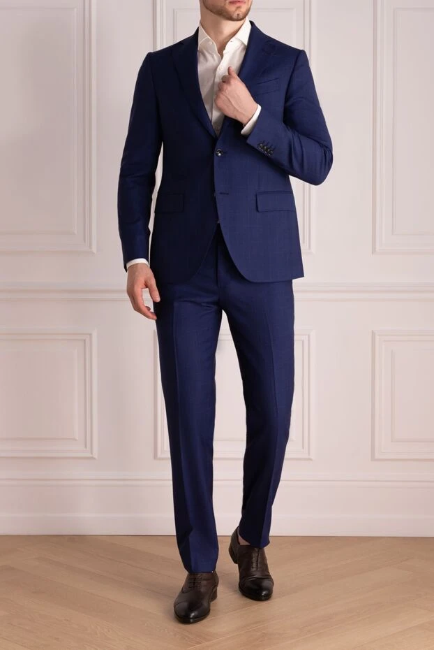 Sartoria Latorre man men's suit made of wool, blue buy with prices and photos 150869 - photo 2