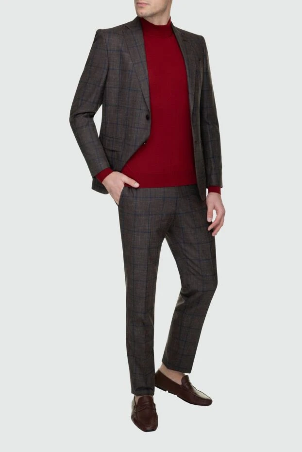 Sartoria Latorre man men's suit made of wool, silk and linen, brown buy with prices and photos 150871 - photo 2