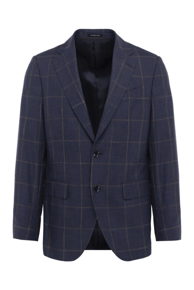 Sartoria Latorre man men's suit made of wool, silk and linen blue buy with prices and photos 150873 - photo 1