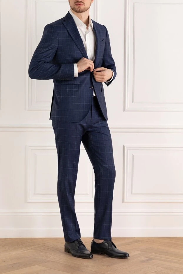 Sartoria Latorre man men's suit made of wool, blue buy with prices and photos 150881 - photo 2