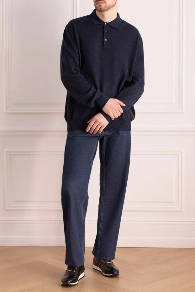 Stefano Ricci джинсы из хлопка синие мужские 150892 - фото 2