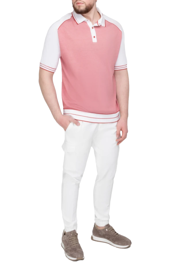 Stefano Ricci cotton and silk polo pink for men 150897 - photo 2