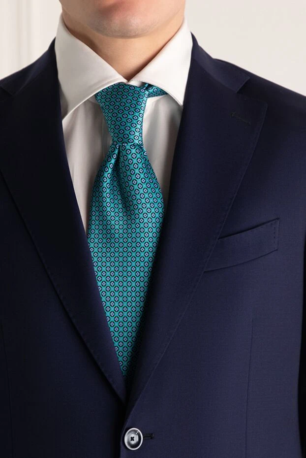 Stefano Ricci краватка з шовку блакитна чоловіча 150923 - фото 2