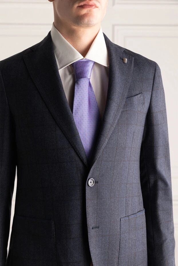 Stefano Ricci краватка з шовку фіолетова чоловіча 150940 - фото 2