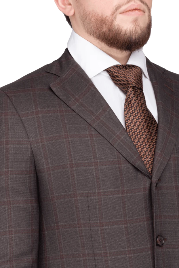 Stefano Ricci галстук из шелка коричневый мужской 150942 - фото 2