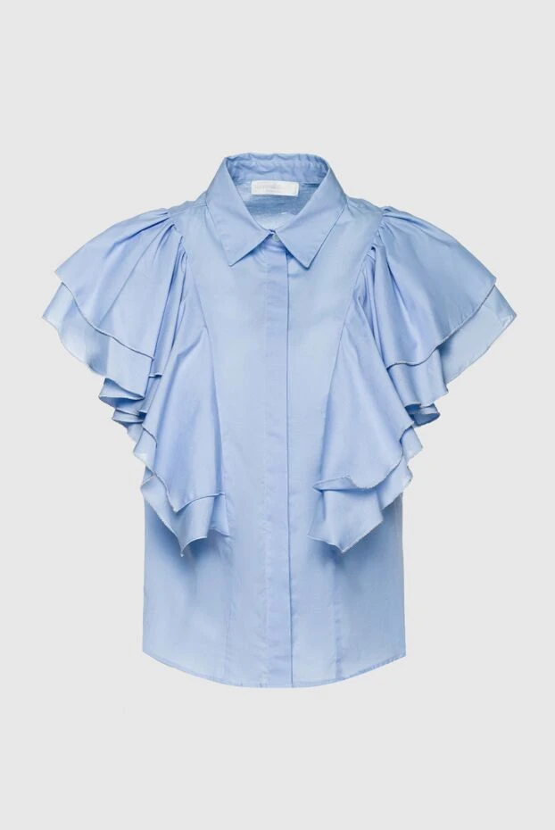 Rocco Ragni women's blouse with ruffles blue 150958 - photo 1